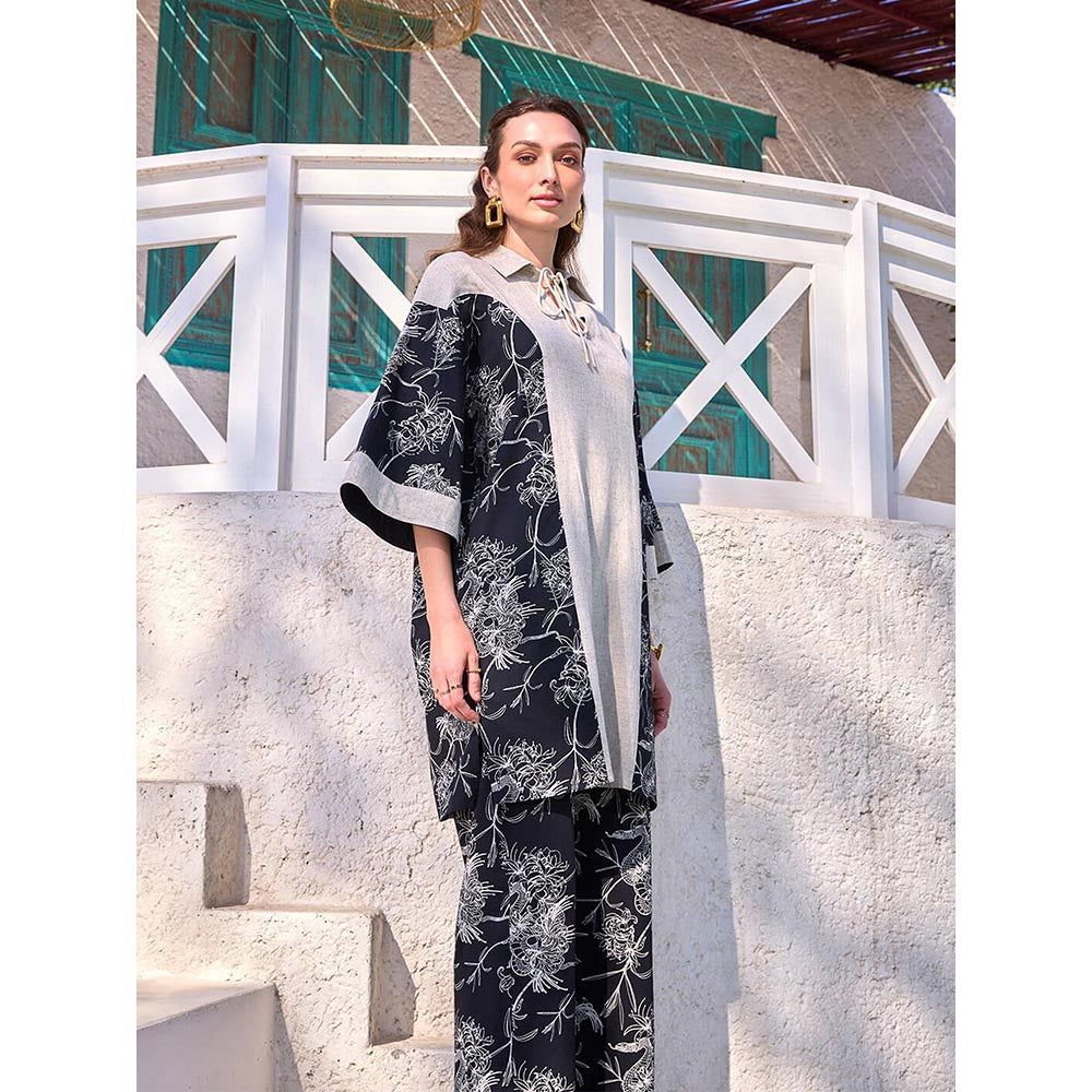 House of Fett Cedrous Cotton Navy Blue Tunic