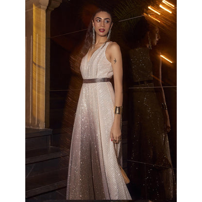 House of Fett Ombre Whisper Sequins Regular Fit Jumpsuit