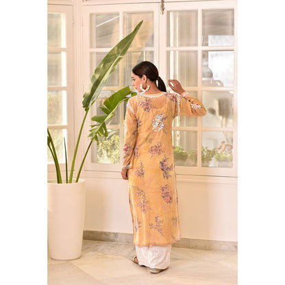 House of Chikankari Eliza Chikankari Mulmul Straight Kurta