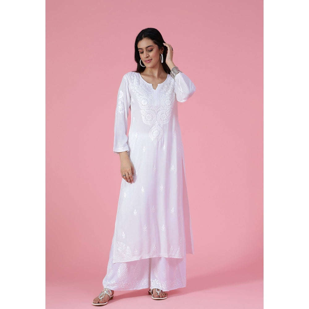 Chikankari Woven Long Kurta