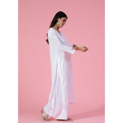 Chikankari Woven Long Kurta