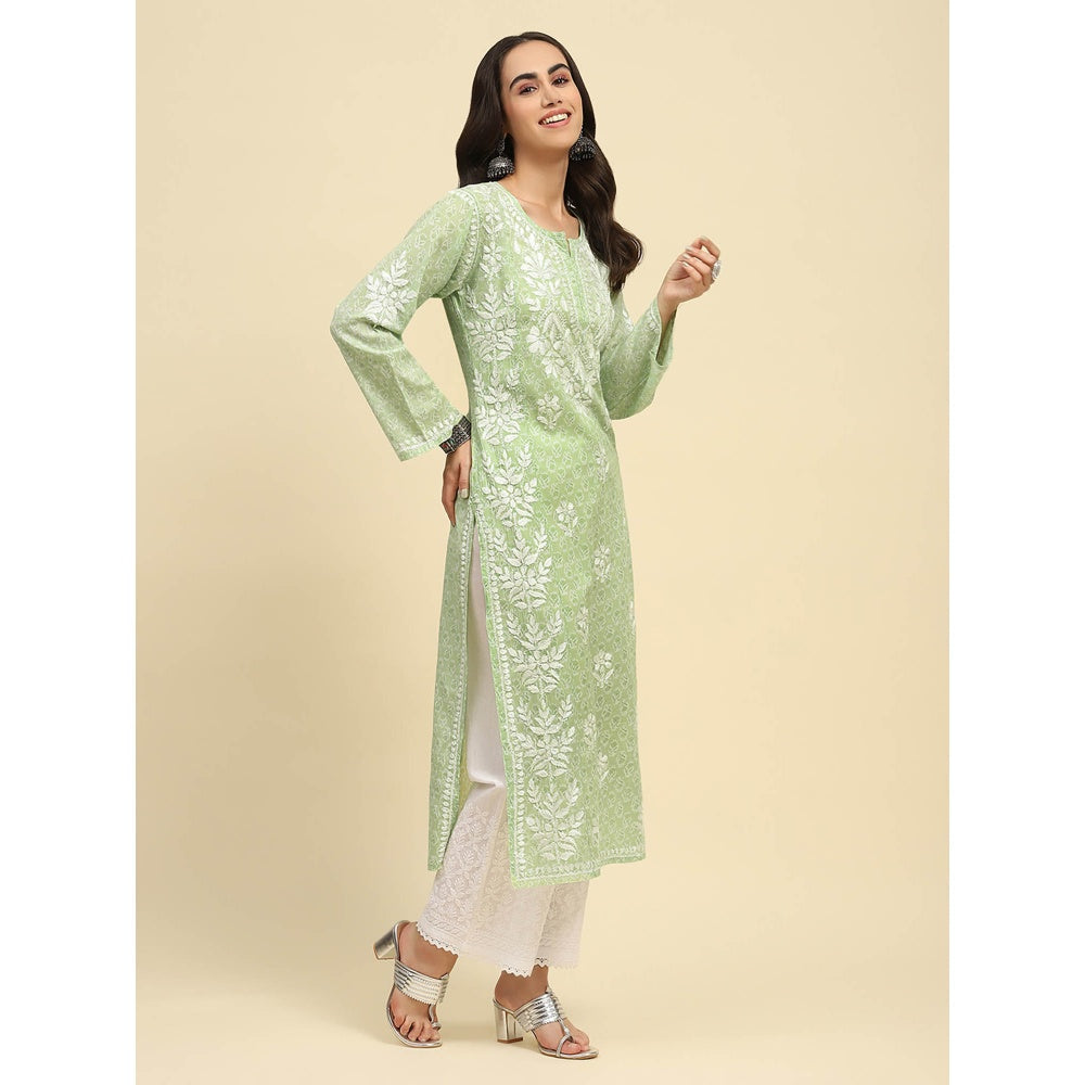 Chikankari Printed Long Kurta