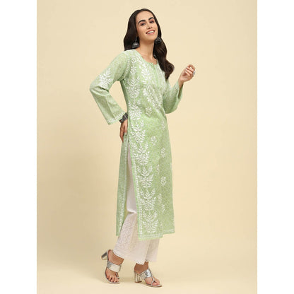 Chikankari Printed Long Kurta
