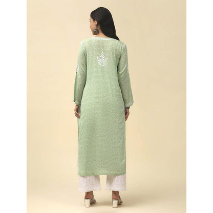 Chikankari Printed Long Kurta