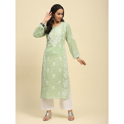 Chikankari Printed Long Kurta