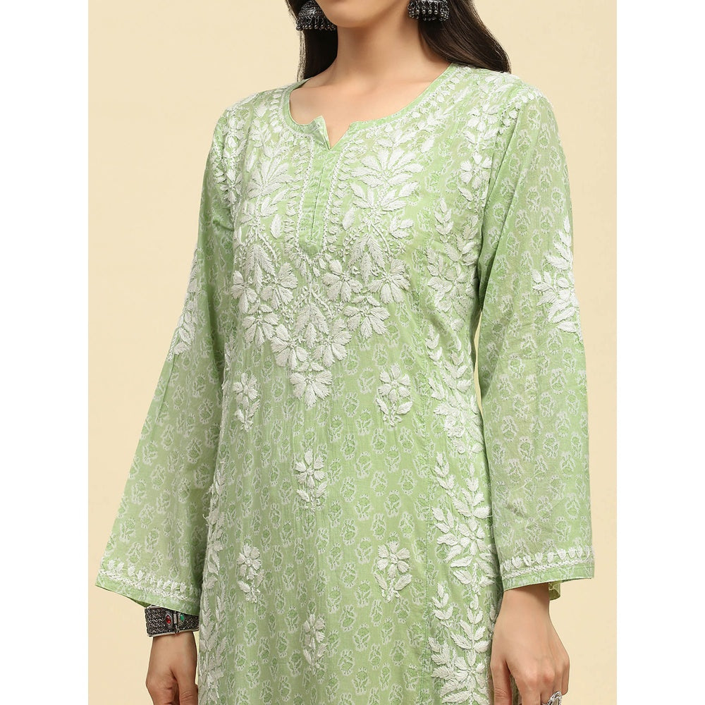 Chikankari Printed Long Kurta
