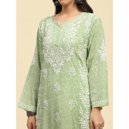 Chikankari Printed Long Kurta