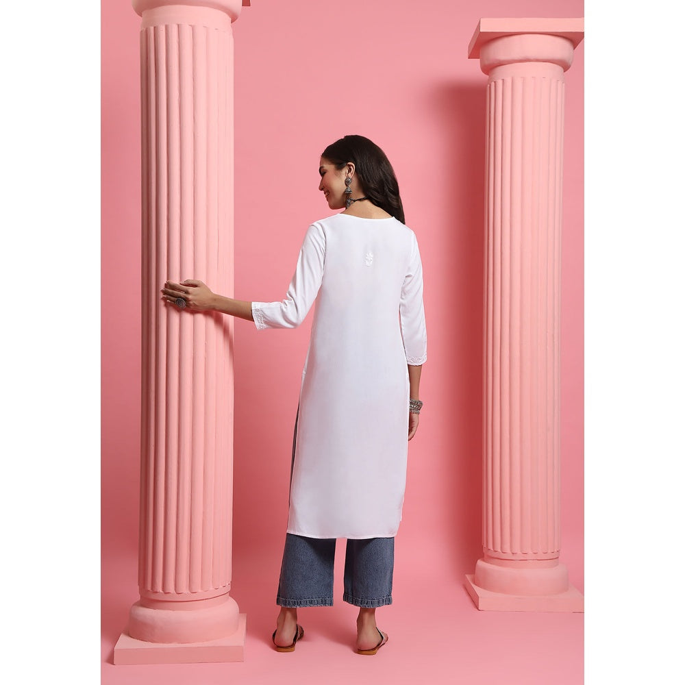Chikankari Woven Long Kurta