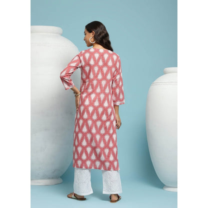 Chikankari Printed Long Kurta