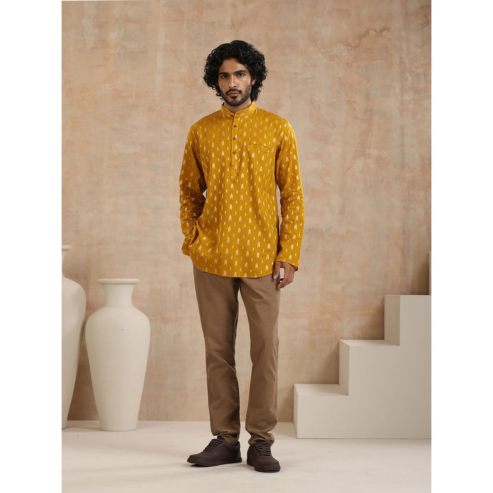 Embroidered Woven Short Kurta