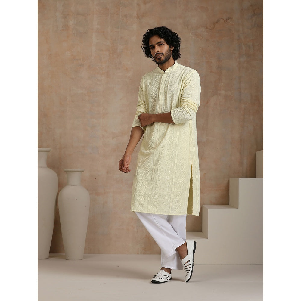 Embroidered Woven Long Kurta