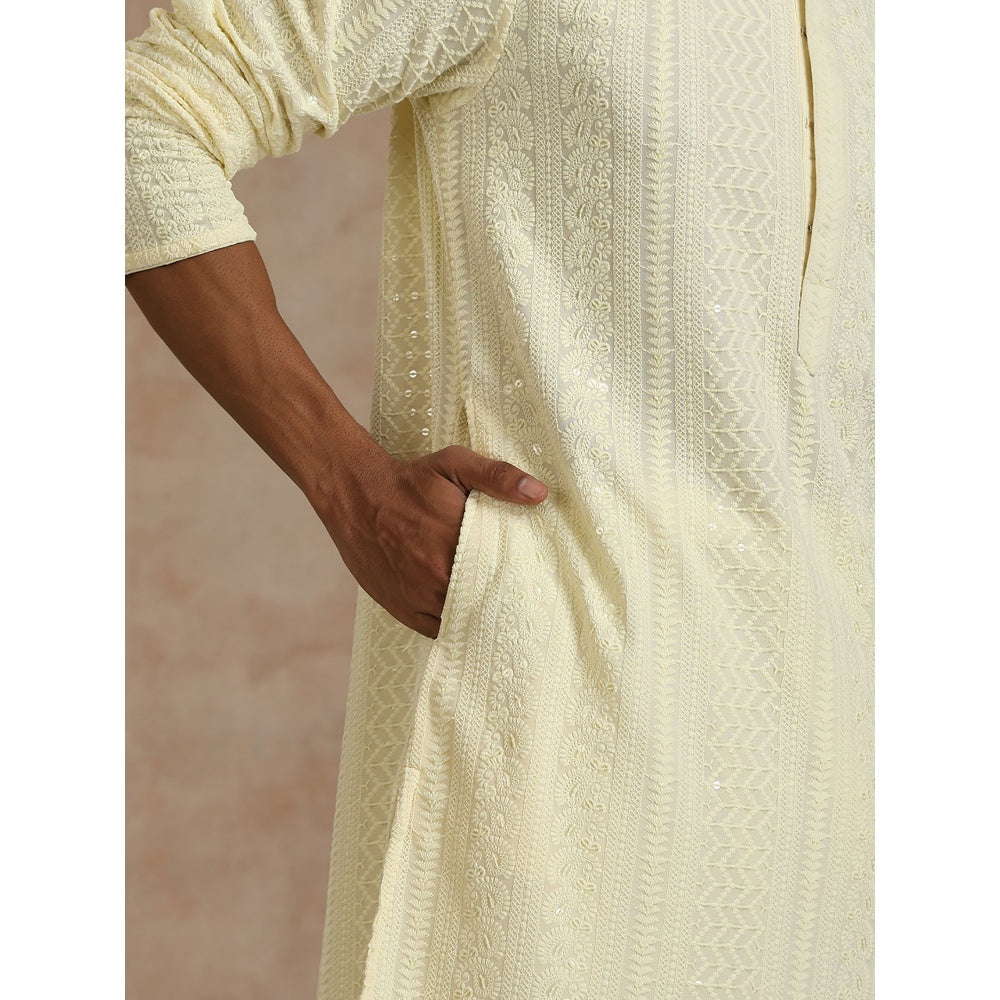 Embroidered Woven Long Kurta