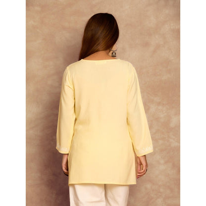 Chikankari Woven Short Kurta