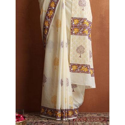HOC Crafts Hand Block Printed Saree