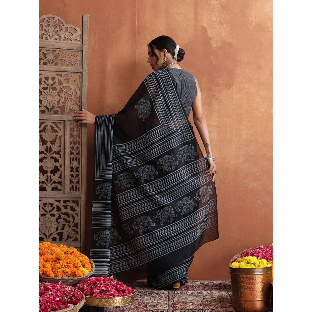 HOC Crafts Hand Block Printed Saree