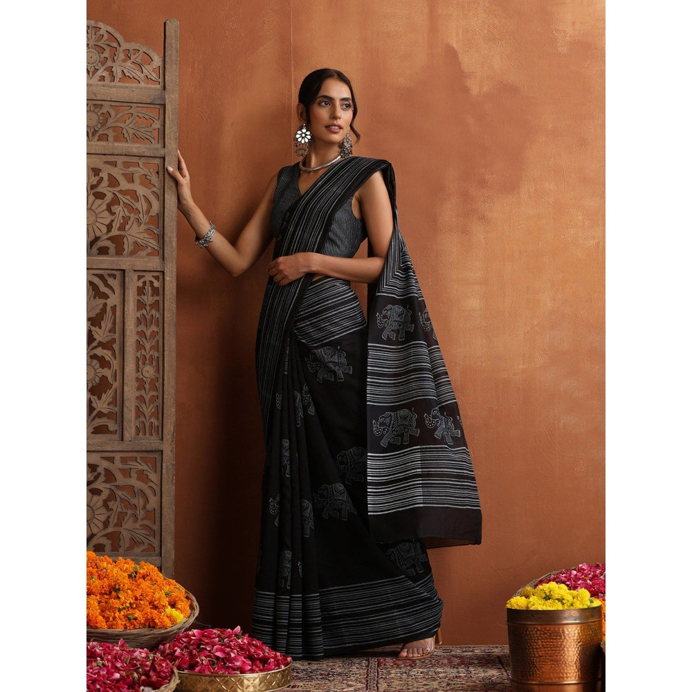 HOC Crafts Hand Block Printed Saree