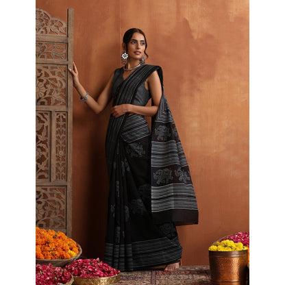 HOC Crafts Hand Block Printed Saree