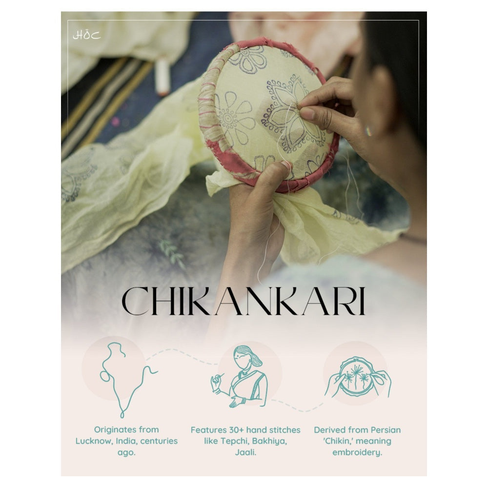 House of Chikankari Rayon Chikankari Embroidered Kurta