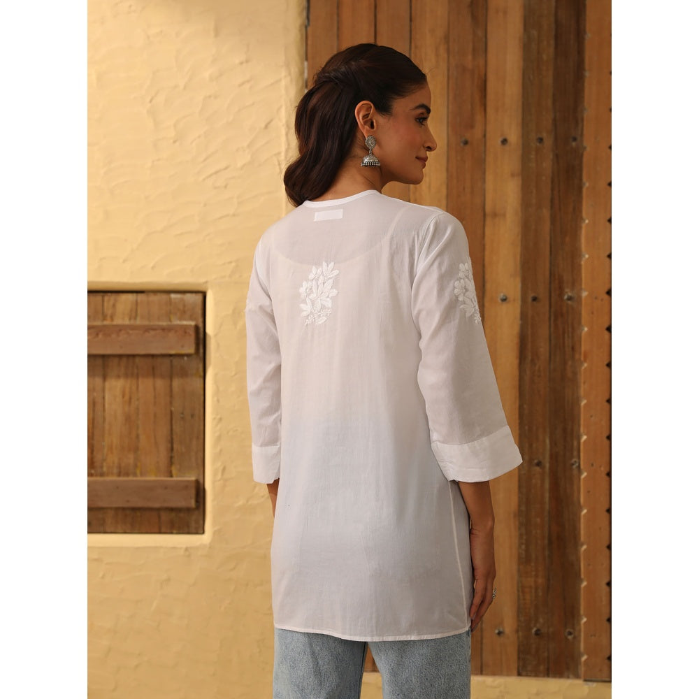House of Chikankari Chikankari Cotton Embroidered Tunic