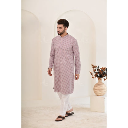 Chikankari Cotton Straight Men's Kurta