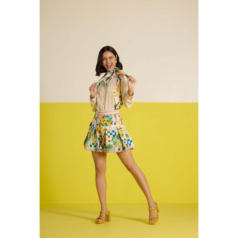 HOUSE OF HEATHER Sorrento Shirt Co-Ord Set - Multi-Color