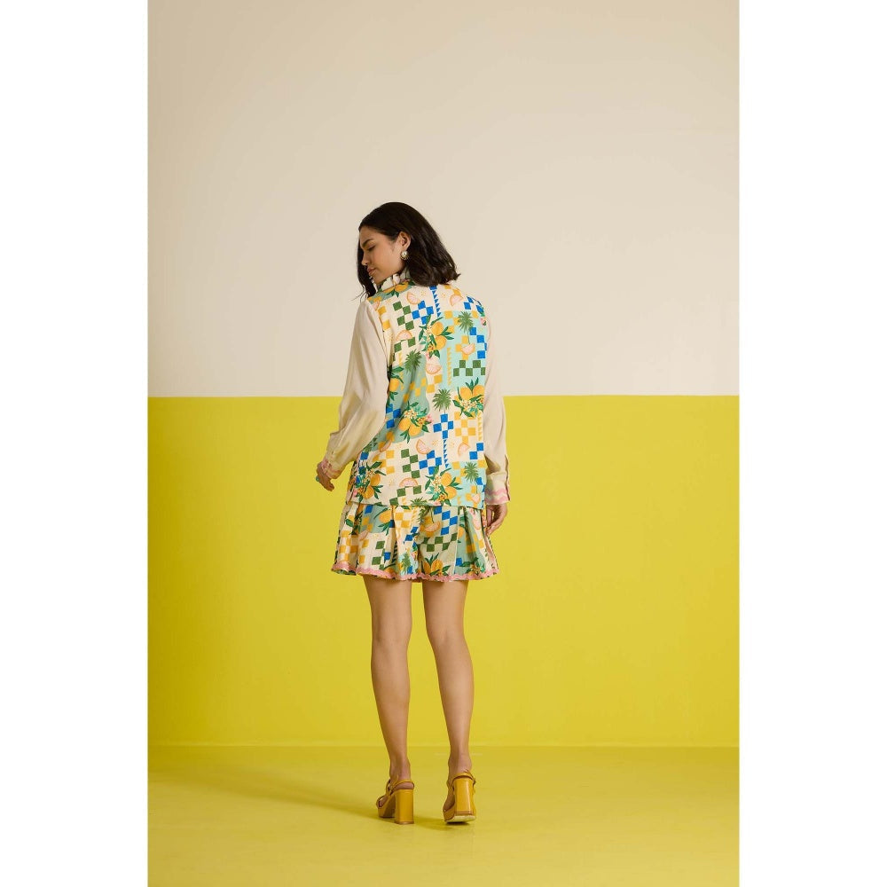 HOUSE OF HEATHER Sorrento Shirt Co-Ord Set - Multi-Color