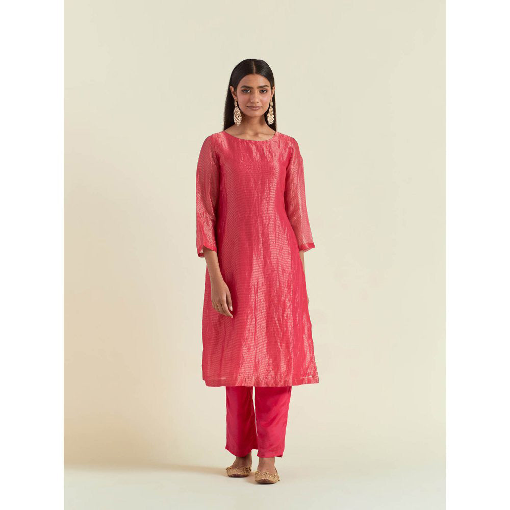 Ikshita Choudhary Pink Kurta with Pant (Set of 2)