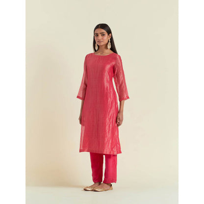 Ikshita Choudhary Pink Stripes Kurta