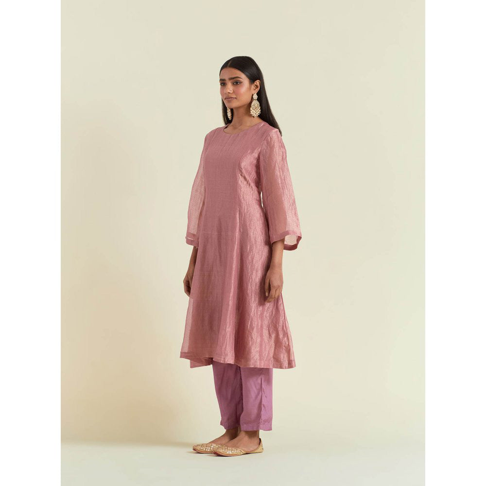 Ikshita Choudhary Dusty Rose Gold Kurta with Pant (Set of 2)