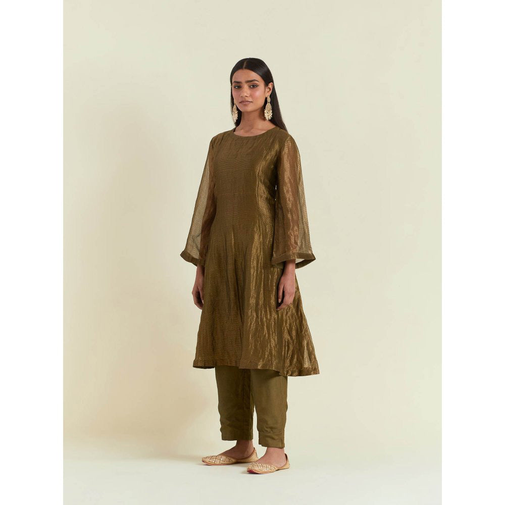 Ikshita Choudhary Olive Green Kurta
