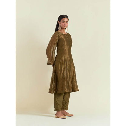 Ikshita Choudhary Olive Green Kurta