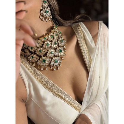 ILLUMINATE JEWELLERY Zaara Zewar Multicolor Choker with Earrings