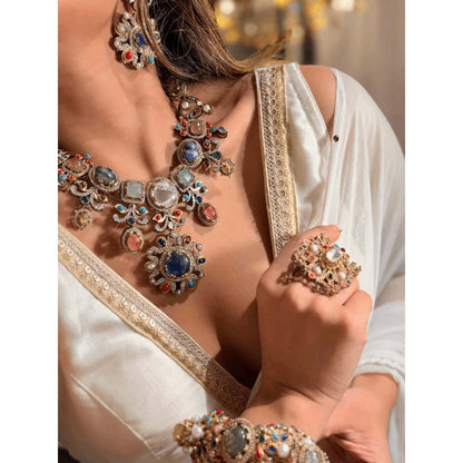 ILLUMINATE JEWELLERY Elizabeth Autumn Necklace with Earrings
