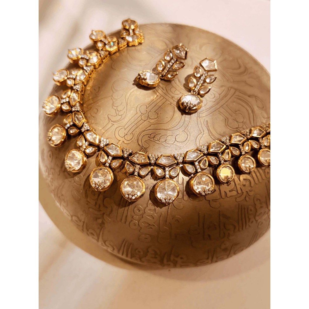 ILLUMINATE JEWELLERY Moissanite Necklace with Earrings