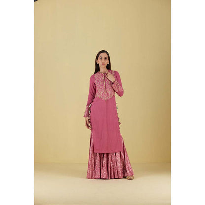 Inej Kurta Straight Pearly Pink with Pant (Set of 2)