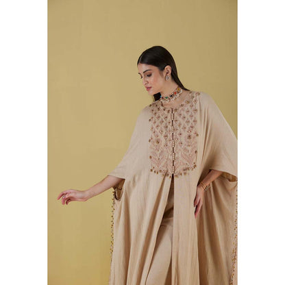 Inej Kurta Cape Beige with Pant (Set of 2)
