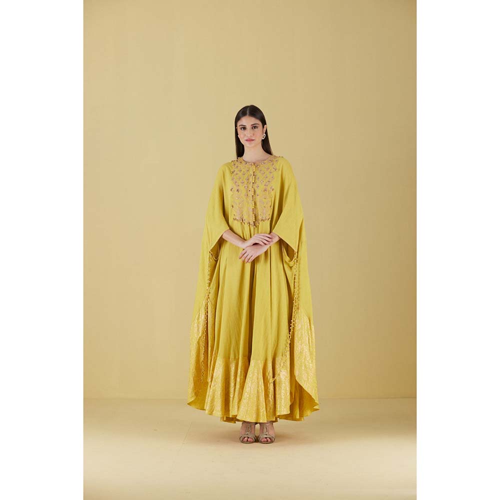 Inej Kurta Cape Corn Yellow with Pant (Set of 2)