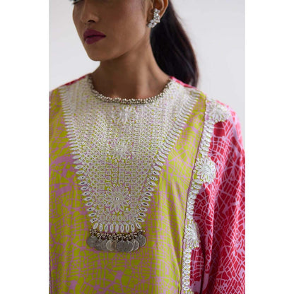 Inej Lakeer Drape Kurta Cape with Sharara (Set of 2)