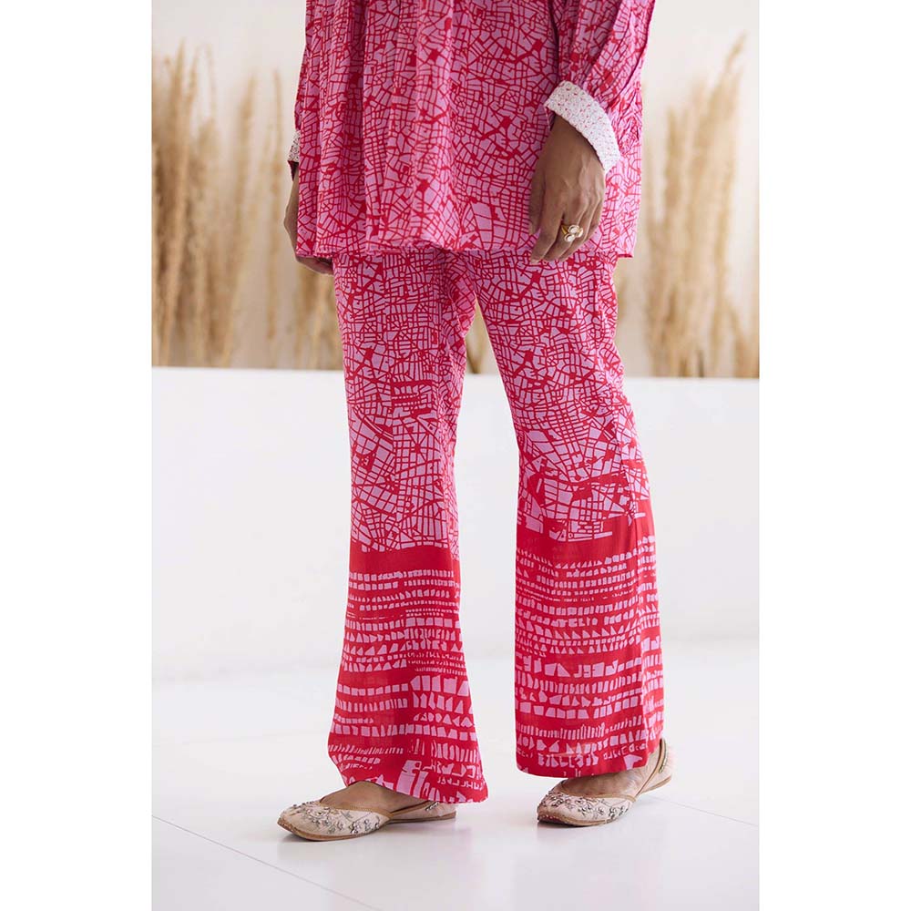 Inej Lakeer Pink Yok Top with Pant (Set of 2)
