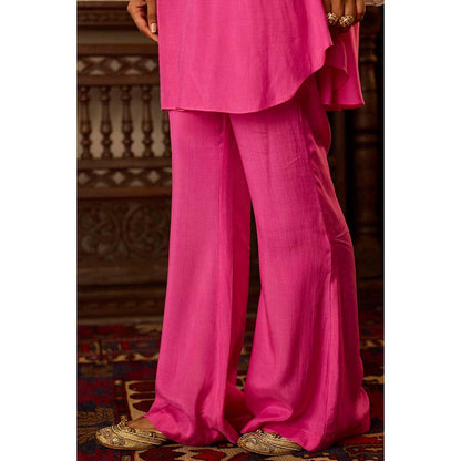 Inej Leher Hot Pink Kali Kurta with Pant (Set of 2)