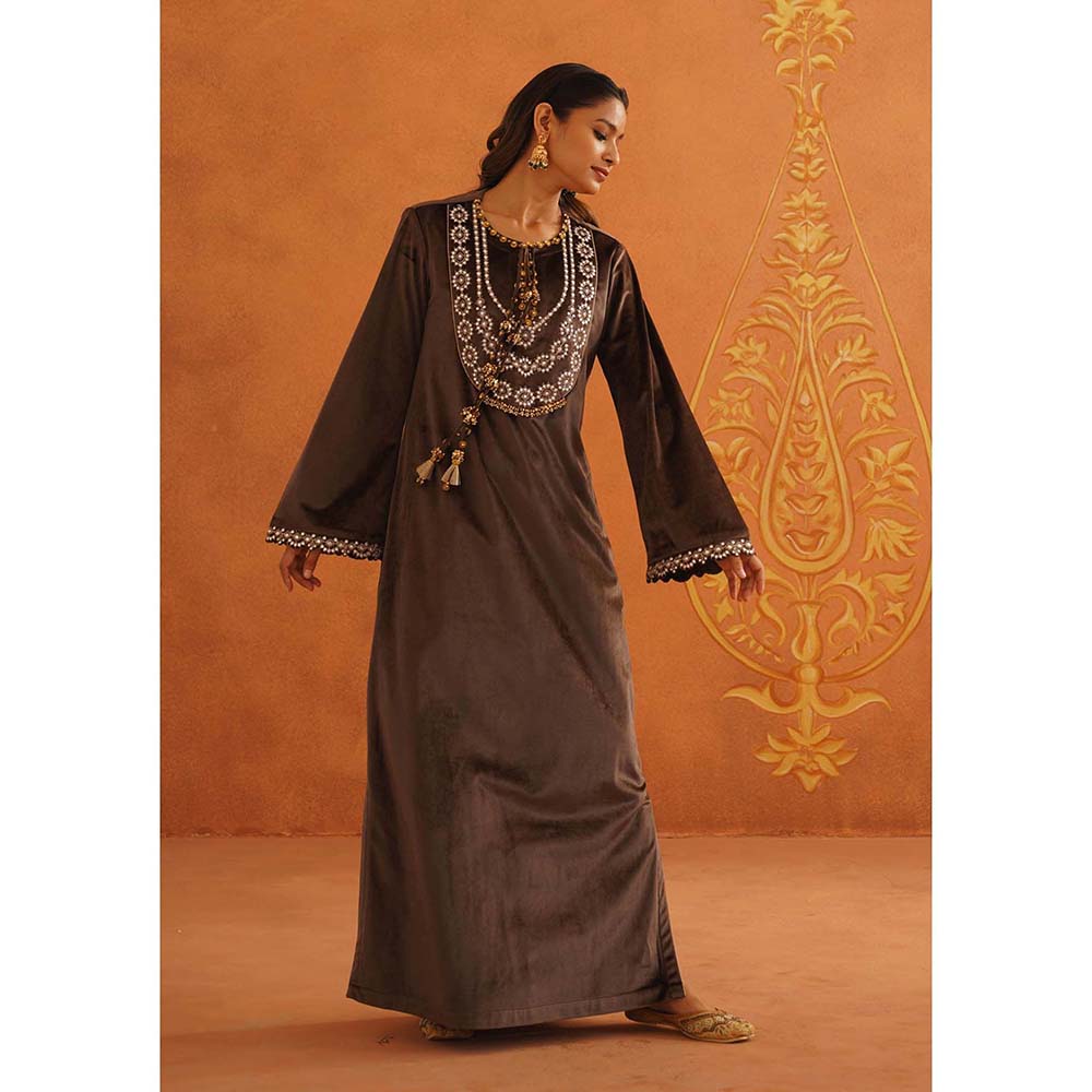 Inej Zeba Brown Long Dress