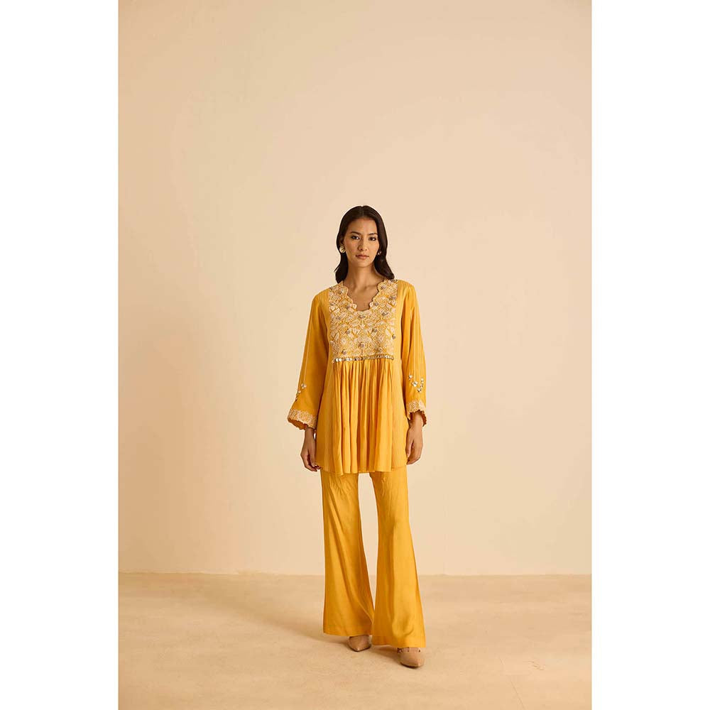 Inej Yellow Yok Top with Pant (Set of 2)