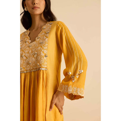 Inej Yellow Yok Top with Pant (Set of 2)