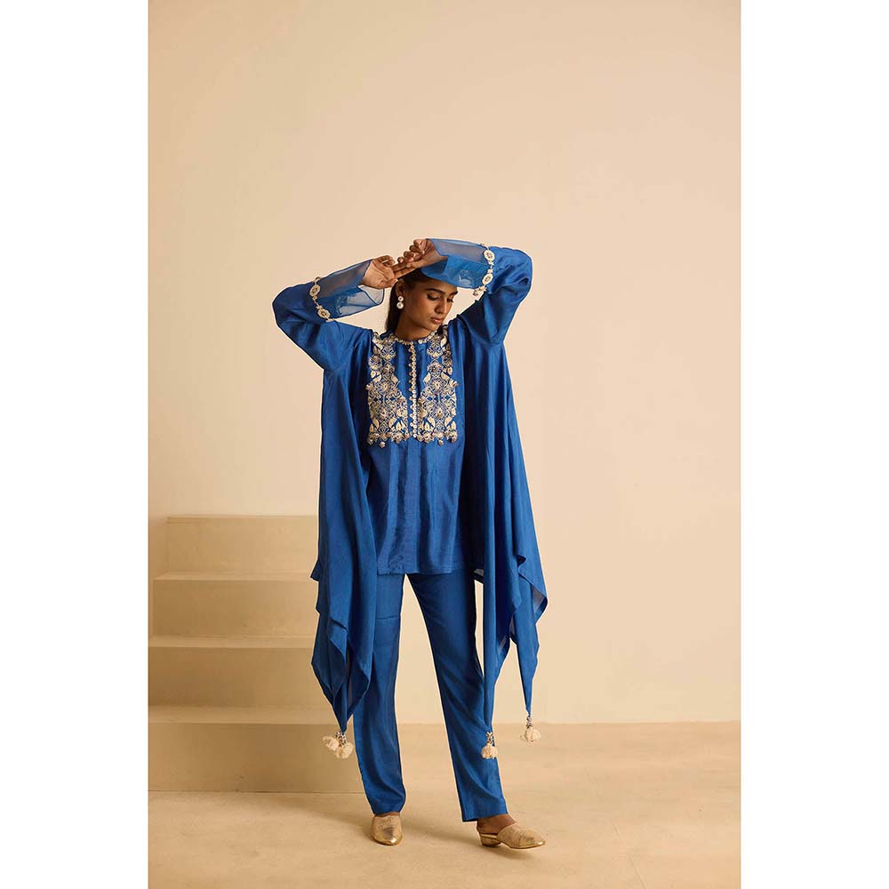 Inej Blue A Line Top with Pant (Set of 2)
