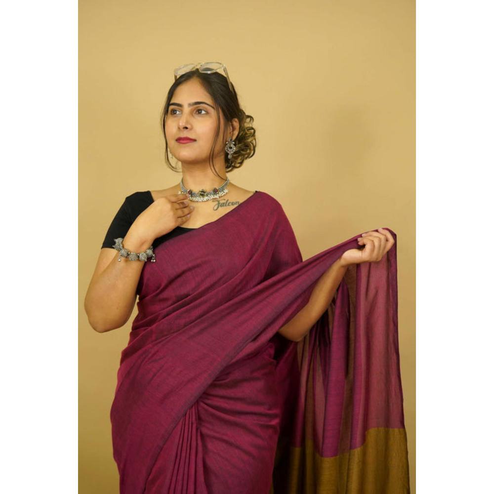 Isadora Life Womens Colorblock Tassels Multi-Color Pre-Draped Saree With Unstitched Blouse