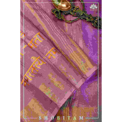 Isadora Life Womens Embroidered Thread Work Lavender Pre-Draped Saree With Unstitched Blouse