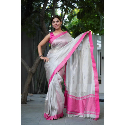 Isadora Life Soft Tissue Saree with Unstitched Blouse
