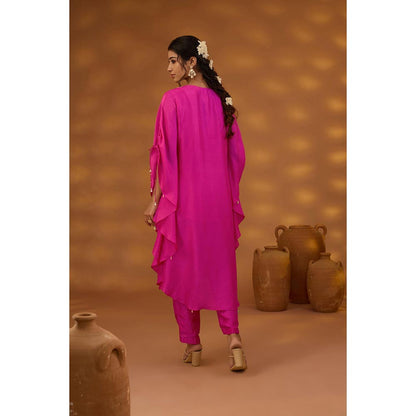 ISHA GUPTA TAYAL Pink Nandi Kaftan and Pant Set