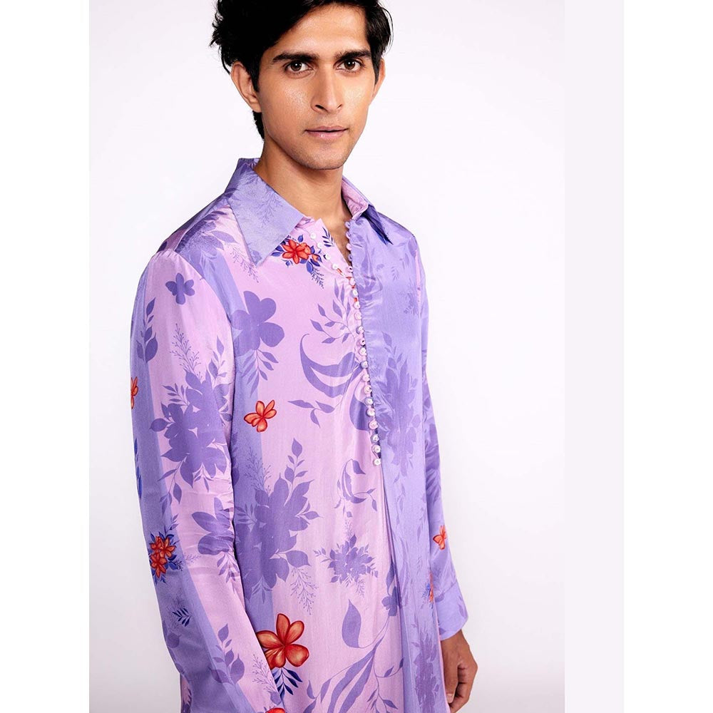 ISHA GUPTA TAYAL Purple Printed Kurta