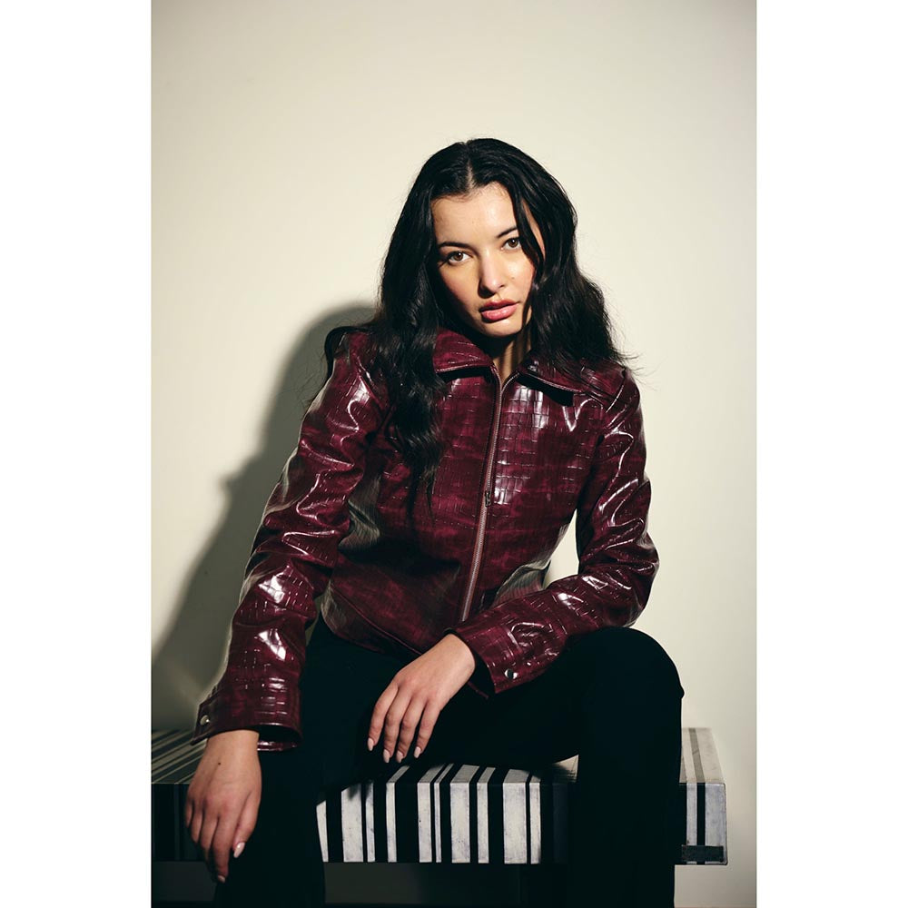 IT GIRL Women Wine Wanted Jacket